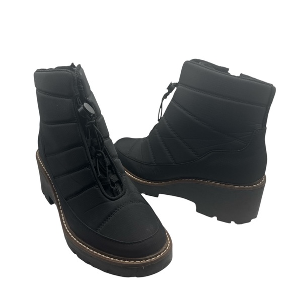 Blonde Daisy Size 6.5 Black Waterproof Quilted Ankle Boots Snow Rain - Picture 2 of 8